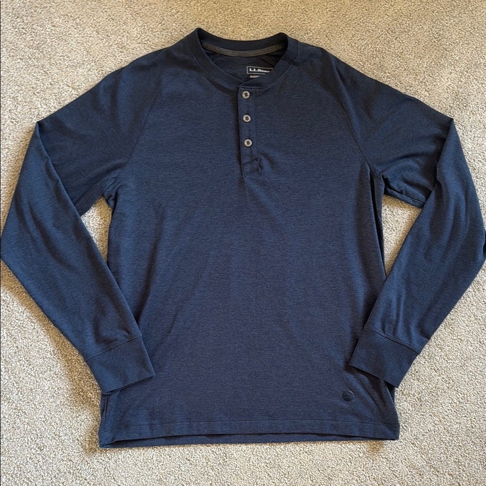 L.L. Bean Blue Long Sleeve Tee Classic Fit